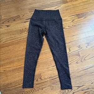 Beyond Yoga Black Leopard-Print High-Waist Leggings